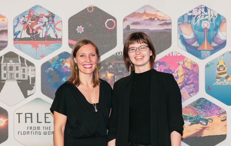 Hannah Wood (Story Juice Creative Director) and Sophia Rodyakin (UI Artist) at EGX (pic: Stefan at Pixel Pro media)